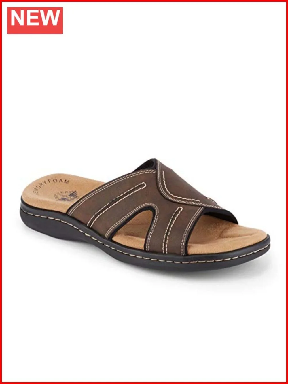 Men's Casual Slip-On Slide Sandals with Memory Foam